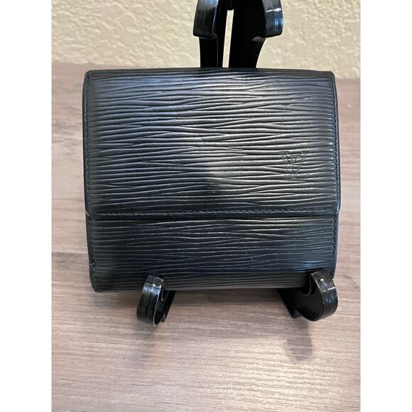 Louis Vuitton Epi Leather Trifold Wallet in Black | Vintage LV Organizer - Picture 1 of 8